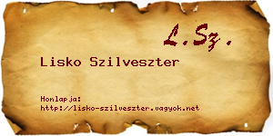Lisko Szilveszter névjegykártya